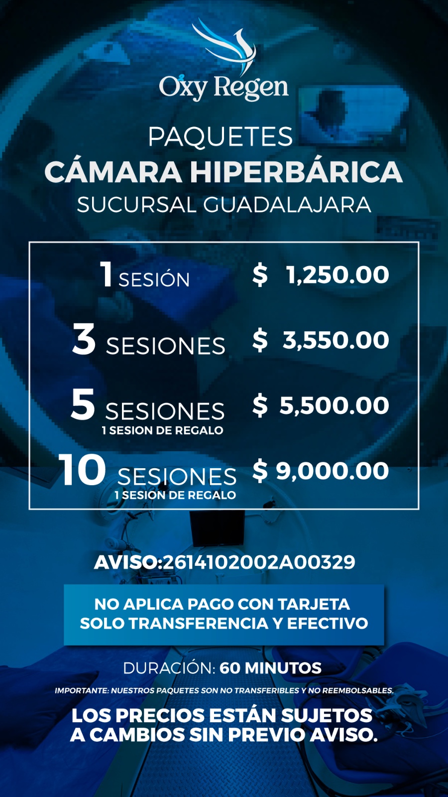 Cámara hiperbárica Guadalajara precio